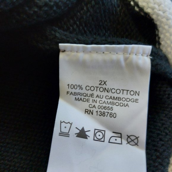 In Every Story Women's Black and Blue Stripped V-Neck Knitted Sweater Size 2X - Picture 11 of 11